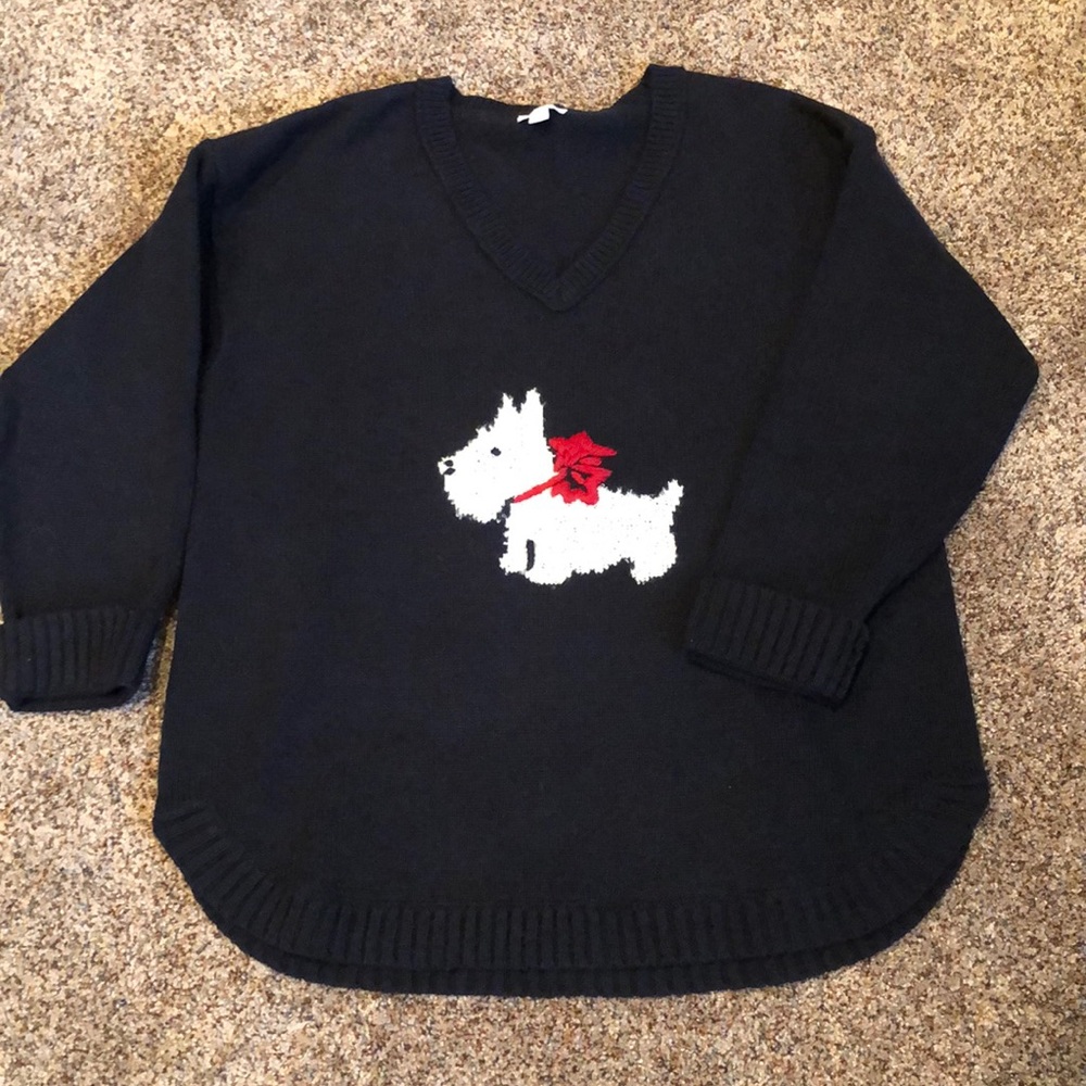J.jill Scottie Dog sweater! Super cute New!